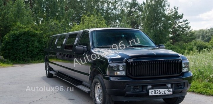 Ford Excursion черный на 20 мест на свадьбу - Аренда автомобилей с водителем в Екатеринбурге | АвтоЛюкс