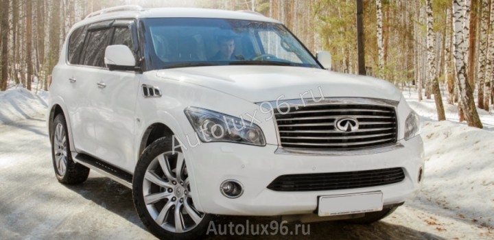 Infinity QX80 белый - Аренда автомобилей с водителем в Екатеринбурге | АвтоЛюкс